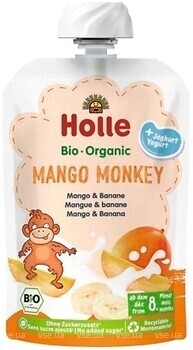 Фото Holle пюре Mango Monkey манго-банан с йогуртом 100 г