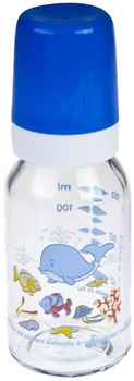 Фото Canpol babies Бутылочка для кормления стеклянная с рисунком 120 мл (42/202)