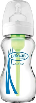 Фото Dr. Browns Бутылочка для кормления Natural Flow Options широкое горлышко 270 мл 1 шт. (WB9100)