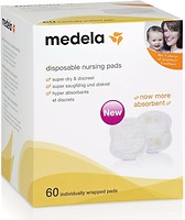 Фото Medela Одноразовые вкладыши в бюстгалтер Disposable Nursing Pads 60 шт. (008.0374)