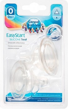 Фото Canpol babies Соска силиконовая EasyStart круглая 2 шт. (21/729)