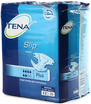 Фото Tena Подгузники для взрослых Slip Plus Medium (73-122 см) 10 шт