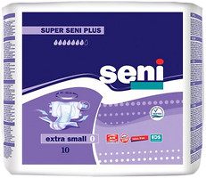 Фото Seni Подгузники для взрослых Super Plus Extra Small (40-60 см) 10 шт