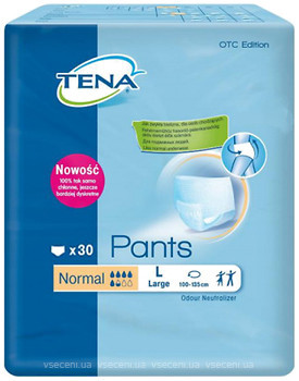 Фото Tena Подгузники-трусы для взрослых Pants Normal Large (100-135 см) 30 шт