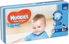 Фото Huggies Ultra Comfort 4 для мальчиков (50 шт)