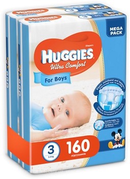 Фото Huggies Ultra Comfort 3 для мальчиков (160 шт)