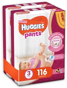 Фото Huggies Pants 3 для девочек (116 шт)