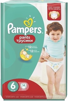 Фото Pampers Pants Extra Large 6 (14 шт)