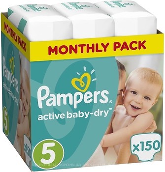 Фото Pampers Active Baby-Dry Junior 5 (150 шт)
