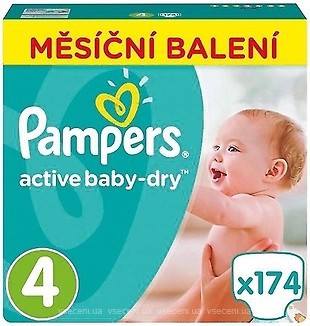 Фото Pampers Active Baby-Dry Maxi 4 (174 шт)