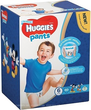Фото Huggies Pants 6 для мальчиков (60 шт)