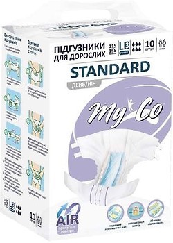 Фото Myco Подгузники для взрослых Standart L (115-155 см) 10 шт