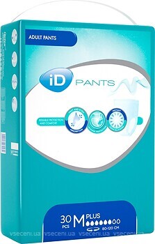 Фото iD Expert Подгузники-трусы для взрослых Pants Plus M (80-120 см) 30 шт