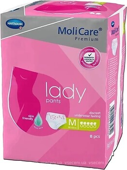 Фото MoliCare Подгузники-трусы Premium Lady Pants M (80-120 см) 5 капель 8 шт