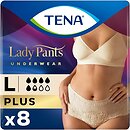 Фото Tena Подгузники-трусы для взрослых Lady Slim Pants Plus Large Creme (95-130 см) 8 шт