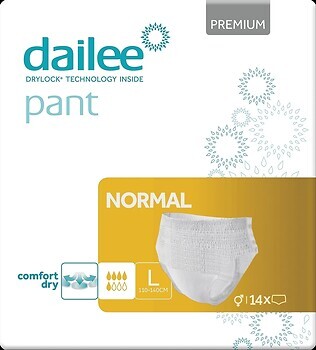 Фото Dailee Подгузники-трусы для взрослых Pant Premium Normal Large (110-140 см) 14 шт