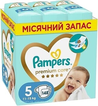 Фото Pampers Premium Care Junior 5 (148 шт)