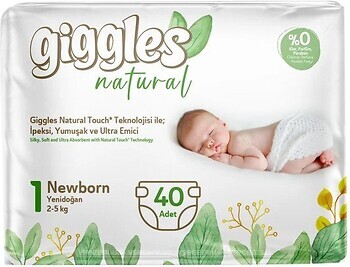 Фото Giggles Natural Newborn 1 (40 шт)