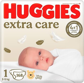 Фото Huggies Extra Care 1 (168 шт)