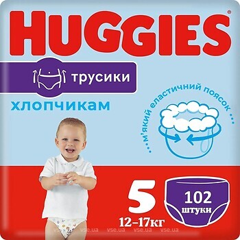 Фото Huggies Pants 5 для мальчиков (102 шт)