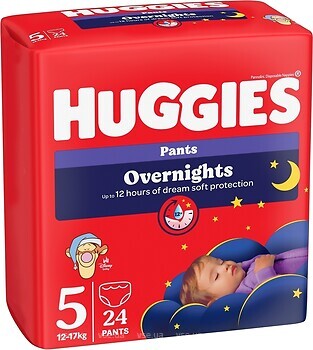 Фото Huggies Overnights Pants 5 (12-17 кг) 24 шт