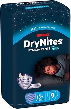 Фото Huggies DryNites 49-60 для мальчиков (9 шт)