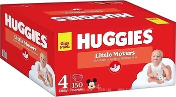 Фото Huggies Little Movers 4 (150 шт)