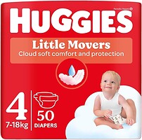 Фото Huggies Little Movers 4 (7-18 кг) 50 шт