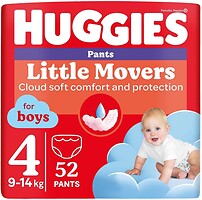 Фото Huggies Little Movers Pants 4 для мальчиков (9-14 кг) 52 шт