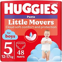 Фото Huggies Little Movers Pants 5 для мальчиков (12-17 кг) 48 шт