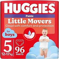 Фото Huggies Little Movers Pants 5 для мальчиков (12-17 кг) 96 шт