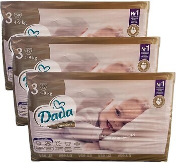 Фото Dada Extra Care 3 (4-9 кг) 3x 50 шт