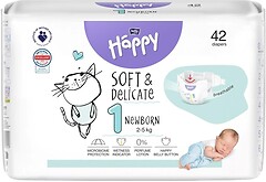Фото Bella Happy Soft & Delicate Newborn 1 (2-5 кг) 42 шт