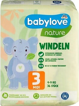 Фото Babylove Nature 3 (4-9 кг) 36 шт