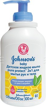 Фото Johnsons Baby Мыло жидкое для рук и тела 2 в 1 Pure Protect 300 мл