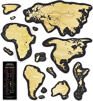 Фото 1dea.me Скретч-карта мира Travel Map Magnetic World (4820191130609)