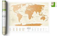Фото 1dea.me Скретч-карта мира Travel Map Gold World Rus (GWRU/4820191130012)