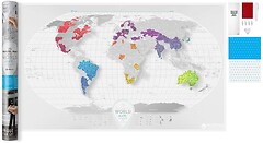 Фото 1dea.me Скретч-карта мира Travel Map Air World в раме (AW)