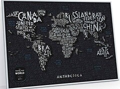 Фото 1dea.me Скретч-карта мира Travel Map Letters World в раме (LW)