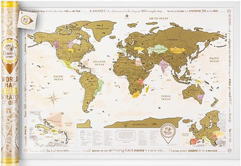 Фото Discovery Map Скретч-карта мира World Gold