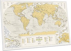 Фото 1dea.me Скретч-карта мира Travel Map Geography World в раме (GEOWF)