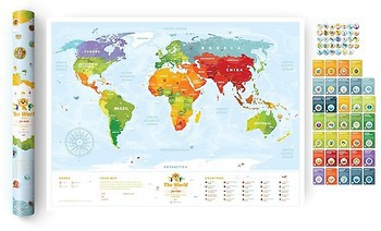 Фото 1dea.me Скретч-карта мира для детей Travel Map Kids Sights (KS)