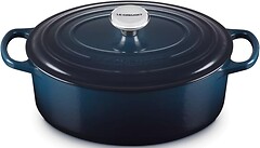Фото Le Creuset Signature Cast Iron Oval Casserole 4.7 л Nuit (21178291294475)