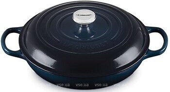 Фото Le Creuset Signature Cast Iron Shallow Casserole 3.5 л Nuit (21180301294475)