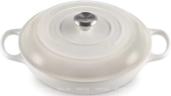 Фото Le Creuset Signature Cast Iron Shallow Casserole 3.5 л Meringue (21180307164430)