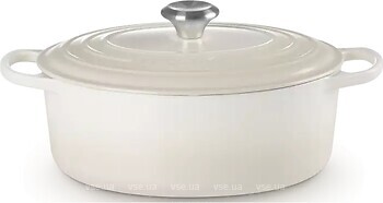 Фото Le Creuset Signature Cast Iron Oval Casserole 4.7 л Meringue