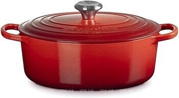 Фото Le Creuset Signature Cast Iron Oval Casserole 4.1 л Cerise