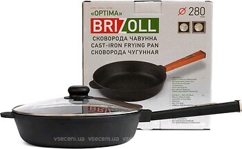 Фото Brizoll Optima-Black с ручкой 280x60 мм (О2860-Р1-С)