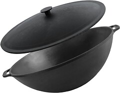 Фото Brizoll Wok 360x110 мм с чугунной крышкой (W36-1)