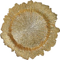 Фото Remy-Decor тарелка подставная 33 см Коралл светло-золотая (26692)
